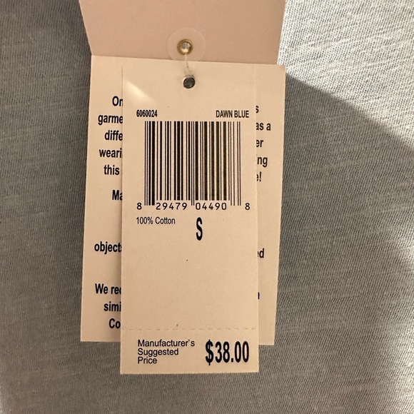 For the Republic Light Blue Dolman shortsleeve T Shirt-size Small - Picture 4 of 8